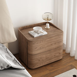 2025 <span class=keywords><strong>Table</strong></span> de chevet à panneaux en bois massif Crème médiévale haut de gamme de luxe moderne Sans installation Petite armoire latérale pour chambre à coucher - Product Image 3