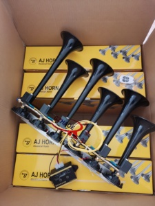 Trompette à air <span class=keywords><strong>de</strong></span> haute qualité 24V / Compresseur <span class=keywords><strong>de</strong></span> <span class=keywords><strong>klaxon</strong></span> à air 24V, <span class=keywords><strong>klaxon</strong></span> musical pour <span class=keywords><strong>voiture</strong></span>, 6 tuyaux, 36 sons - Product Image 6
