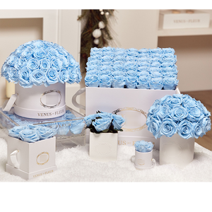 Искусственные розы Real Touch «Февральская роза» – подарки на 14 февраля. Вечные мраморные розы из Юньнани в подарочной коробке. Консервированные цветы на Рождество. - Product Image 6