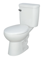 Kloset Duduk Keramik Modern Dual-Flush Model Persegi P-Trap Wash Down 2-Piece Floor Mounted Cyclone Flushing