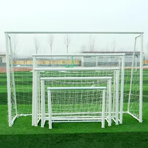 אספקה ישירה במפעל פוסטים של שער כדורגל פלדה שער כדורגל נייד עם רשתות כדורגל