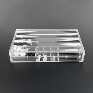 Luxury Plastic <strong>Backgammon</strong> Set Magnetic Folding <strong>Board</strong> with Storage Case Portable Strategy Game - Product Image 5