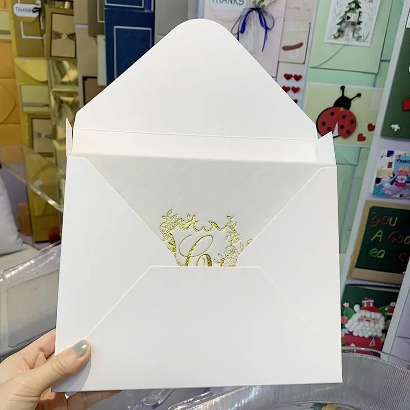 Enveloppe en papier Mailable Mailable Saving Challenge Box Velvet Wedding Invitations Card Gift Box Envelope