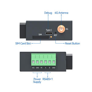 Enrutador de módem M2M Modbus MQTT SIM Bandas globales opcionales RS485 4G LTE DTU Convertidor de serie a celular para SCADA - Product Image 2