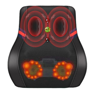 Neck Back Shoulder Massage Pillow With Heat Therapy <b>Vibration</b> Kneading <b>Remote</b> Control Plug In For Home Chair Use - Product Image 2