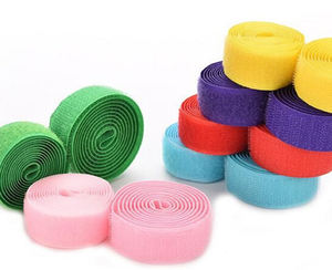 25m reutilizable doble lado gancho y bucle auto-adhesivo cinta mágica negro - Product Image 4