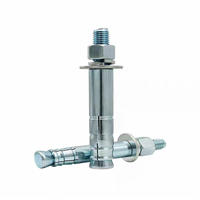 Boulon d'ancrage pour cadre de portail en acier au carbone zingué, tailles M6 à M12, pour fixation de charnières de portail