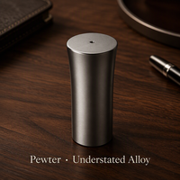 Tapa de plástico cilíndrica mate con orificio de ventilación superior pequeño, personalizada para botella de vidrio vacía, venta al por mayor a granel