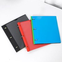 Carpeta de Archivos Telescópica de PVC con Logotipo Personalizado, Organizador de Documentos de Oficina, Carpeta de Anillas de 1 Pulgada y 3 Anillas con Bolsillos Divisores