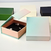 Boîte Cadeau Bijoux Dégradé Menthe Pêche - Boîte Rigide à Tiroir Magnétique avec Insert en Velours et Logo Personnalisé (OEM/ODM)