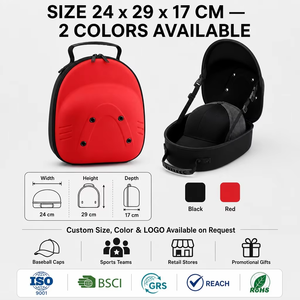 Estuche Rígido Personalizado de EVA para Gorras de Béisbol, Nuevo Estilo, <span class=keywords><strong>Bolsa</strong></span> Organizadora de Viaje para Sombreros, a Prueba de Golpes, Protectora, OEM, Venta al Por Mayor - Product Image 3