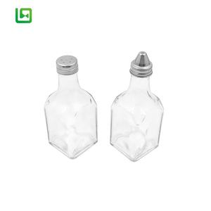 Vaso per spezie da <span class=keywords><strong>cucina</strong></span> in vetro 170 <span class=keywords><strong>ml</strong></span> trasparente rotondo imballaggio pepe sale <span class=keywords><strong>cucina</strong></span> salsa di soia aceto barattolo di stoccaggio con coperchio a vite in metallo - Product Image 3