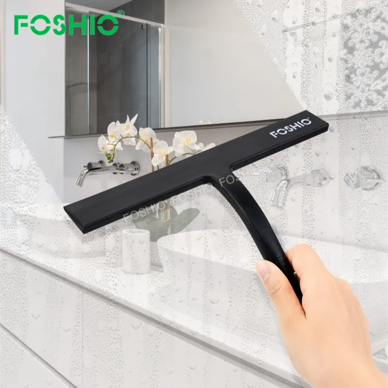 Foshio Kit Squeegee gagang silikon pengikis pembersih air jendela mobil desain