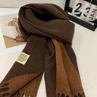 Écharpe en cachemire épaisse et chaude pour l'hiver, 330g, 65*180cm, châle en pashmina uni double face pour femmes musulmanes et couples