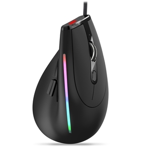 Souris verticale filaire ergonomique RGB T-50 en stock, prête à l'emploi, pour bureau et gaming, 9 boutons, 12800 DPI, programmable, pour Amazon, eBay, PC - Product Image 1
