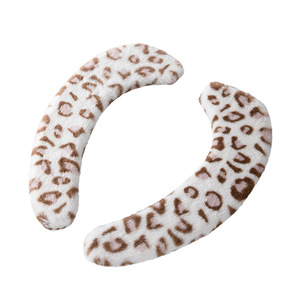Coussin de siège de toilette doublé polaire, imprimé léopard, en peluche épaisse, chaud, pour l'hiver, universel, lavable - Product Image 3