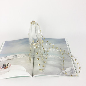 Nuova estate <span class=keywords><strong>borchie</strong></span> piccola borsa Innovativi Promozionali a buon mercato trasparente delle signore di modo del pvc di plastica Della Borsa - Product Image 5