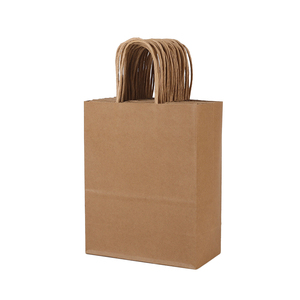 Sacs en papier kraft brun en gros pour emballage alimentaire, sacs fourre-tout personnalisés, sacs cadeaux artistiques lavables pour robes avec poignées et logo - Product Image 6
