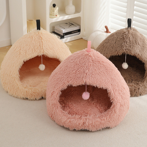 Fabricante al por mayor logotipo personalizado mascota proveedor peluche perro gato cueva cama - Product Image 5