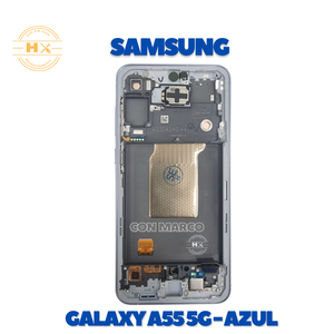 Écran tactile LCD bleu d'origine avec cadre pour Samsung Galaxy A55 5G - Product Image 2