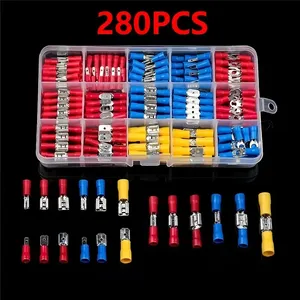 Çeşitli Bakır Sıkma Kablo Ucu Seti, Elektrik Teli Kablosu için İzoleli Erkek Dişi Sıkma Aletleri Konnektörleri 600V 20A - Product Image 3