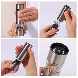 Mini New Design Rechargeable Automatic Silver Salt & <b>Pepper</b> <b>Grinder</b> Set with 12G Capacity Eco-Friendly Electric Operation - Product Image 5