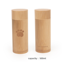 Faible quantité minimale de commande fabrication tube de bambou biodégradable éco urne pour cendres chien chat urne aquamation cendres diffusion de tube pet urne
