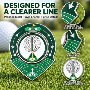 Marqueur de position de balle de golf magnétique double face avec marqueur central amovible pour cadeaux promotionnels de golf - Product Image 3