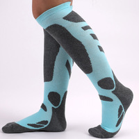 Chaussettes de compression montantes en laine pour l'hiver, personnalisables avec logo, antidérapantes, coussinées, à séchage rapide et respirantes