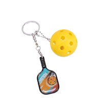 Porte-clés de pickleball miniature personnalisé avec logo, de haute qualité et durable, cadeau pour les amateurs de sport, accessoires de pickleball