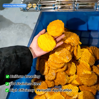 Ligne de production automatique de hamburgers surgelés, machine à former, paner et frire les galettes de hamburger, machine à enrober les snacks en farine de pain