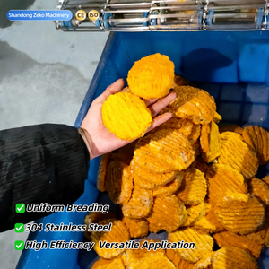 Línea de Producción Automática de Hamburguesas Congeladas, Máquina Formadora de Hamburguesas, Rebozadora y Freidora, Máquina para Hacer Bocadillos - Product Image 4