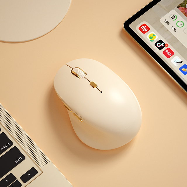 BOW MW197 Portable Ergonomic BT Wireless Mouse Adjustable DPI Silence Button USB Gaming Mice Wireless Mouse for Laptop