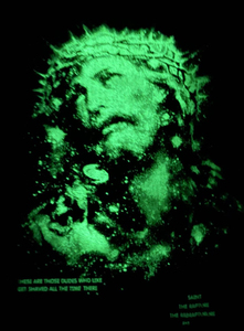 T-shirt Jin Zhi Yuan con cappuccio, logo di Gesù riflettente, tessuto intrecciato, design cromato che si illumina al buio, traspirante, <span class=keywords><strong>abbigliamento</strong></span> hip hop da <span class=keywords><strong>uomo</strong></span> - Product Image 6