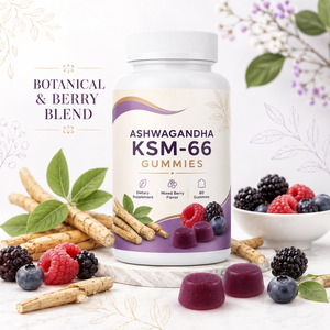 Antioxydant naturel, vitamine B12 organique, vitamine D3, GABA, L-théanine, gommes au safran, Ashwagandha KSM66, végétalien, faible teneur en sucre, nouveau-né - Product Image 5