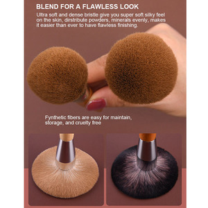 Premium Contour <span class=keywords><strong>Blush</strong></span> Fond de teint Poudre Pinceau Beauté Outil Doux Poils Synthétiques Manche En Bois Visage Pinceaux De Maquillage pour Débutants - Product Image 2