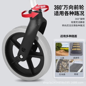 Capway Four-Wheeled <b>Walker</b> With Seat Lightweight <b>Folding</b> Aluminum Alloy Mobility Aid For Seniors - Product Image 4