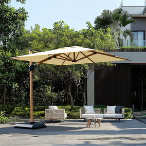 Sombrilla Plegable Cuadrada de 3 Metros, Impermeable, Anti-UV, con Manivela de Aluminio, Elevación en <span class=keywords><strong>Cantilever</strong></span>, Deslizamiento Continuo, para Uso Comercial en Hoteles y Exteriores - Product Image 1