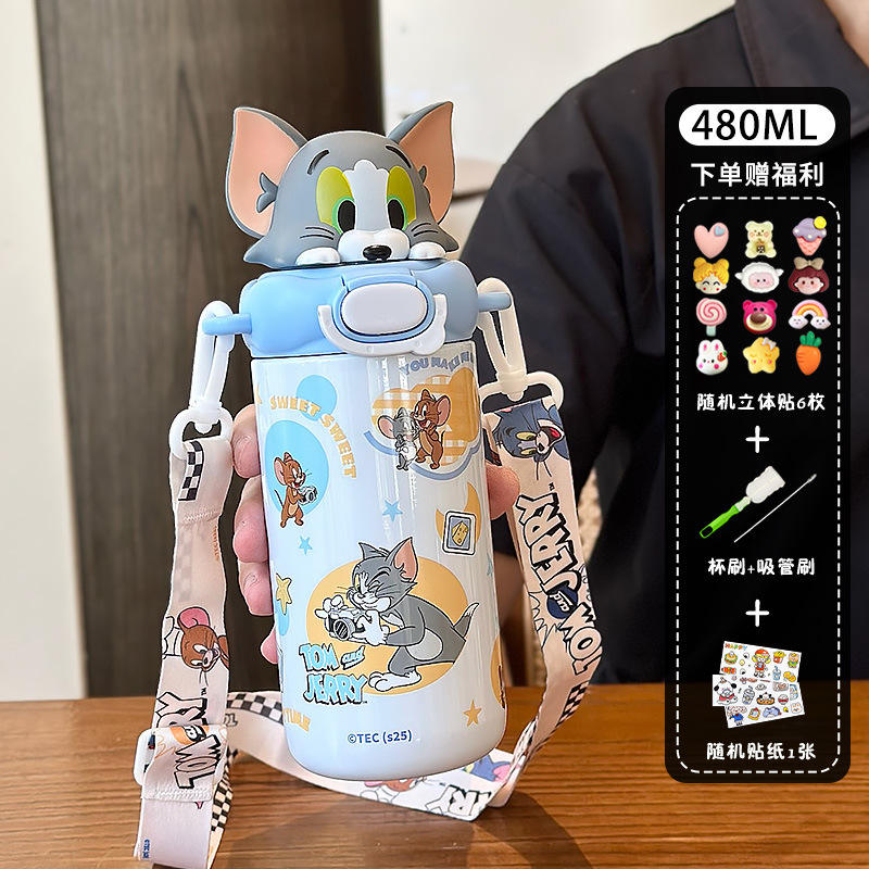 Blue 3D Cleaning Tool Cartoon Sticker