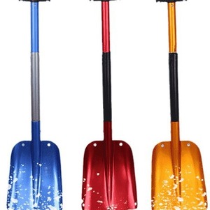 Pala para nieve de aleación de aluminio, 21x28cm, plegable, para viajes al aire libre, herramienta todoterreno para coche, pala multifunción, azul, rojo, naranja - Product Image 5