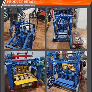 Petite machine de fabrication de briques de pavage à emboîtement mobile semi-automatique machine de fabrication de blocs creux en béton de ciment de Chine - Product Image 4