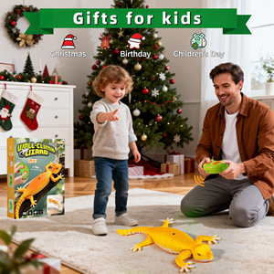 Jouets Nouveauté Populaires Rechargeable Télécommandé 6 canaux Gecko grimpeur mural biomimétique avec lumière, <span class=keywords><strong>insecte</strong></span> rampant, jouets farces pour enfants, cadeau - Product Image 4