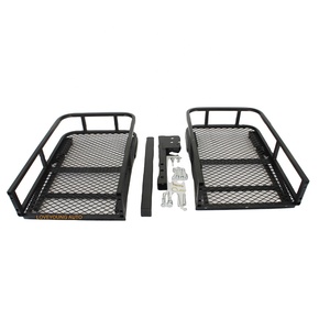 <span class=keywords><strong>Porte</strong></span>-bagages arrière de voiture pliable universel adapté au camping Panier de transport pliable en acier avec attelage - Product Image 1