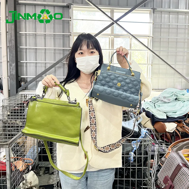 Harga Termurah 80% Baru Bersih Campuran Bermerek Tas Bekas Fashion Wanita Tas Kulit Bal dari Uk 45kg-50kg