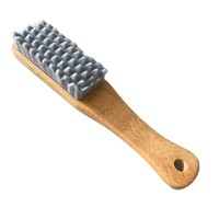 Cepillo de Limpieza con Cerdas de PBT Duraderas y Mango de Bambú Natural, Diseño Ergonómico, No Raya, para Cocina y Baño
