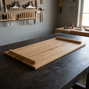 Plateau de table en chêne massif européen de qualité supérieure avec dimensions personnalisées pour des plateaux carrés ou ronds de grande taille - Product Image 2