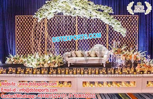 Magnifiques murs de bougies métalliques pour mariage, style tendance USA, nouveaux modèles de murs de bougies métalliques pour scène de mariage, Mexique - Product Image 4