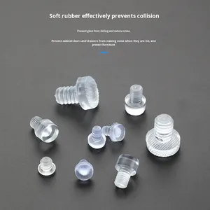 Soft 5mm Anti-Collision 6mm Shock-Absorbing <b>Rubber</b> Particles Transparent Hole <b>Plugs</b> Silent Sound-Absorbing Pads Furniture Pads - Product Image 1