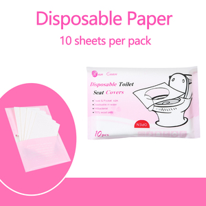 Pack de voyage OEM 10 feuilles 16 g Couvre-siège de toilette jetable en papier de pâte à papier pour l'apprentissage de la propreté des enfants - Product Image 3