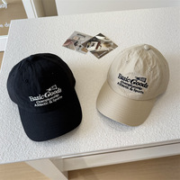 Gorra de Béisbol de Secado Rápido de 6 Paneles con Letras Bordadas al Estilo Coreano para Mujer, Gorra Ligera de Corona Suave a la Moda